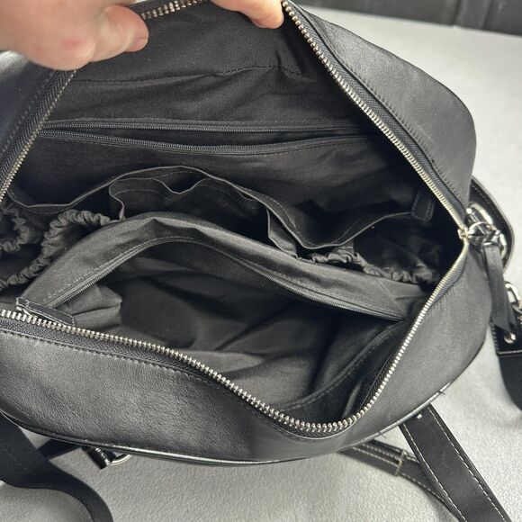 Coach Addison Tote Black Leather Diaper Bag Satchel Shoulder Crossbody F18374 - Picture 13 of 15